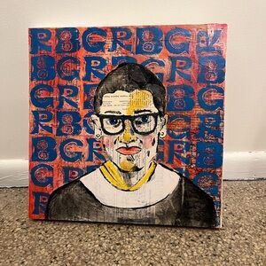 RBG on wood mixed media